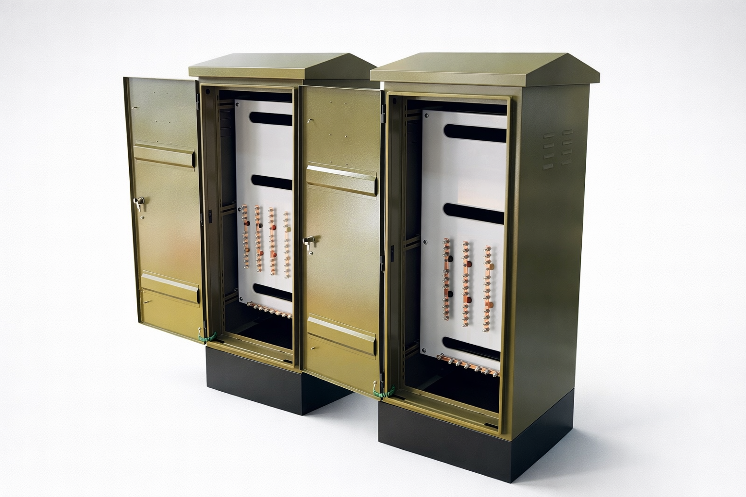 Back to Back Floor Standing Outdoor Kiosk – IP65 Weatherproof (1500mm H x 500mm W x 500mm D)