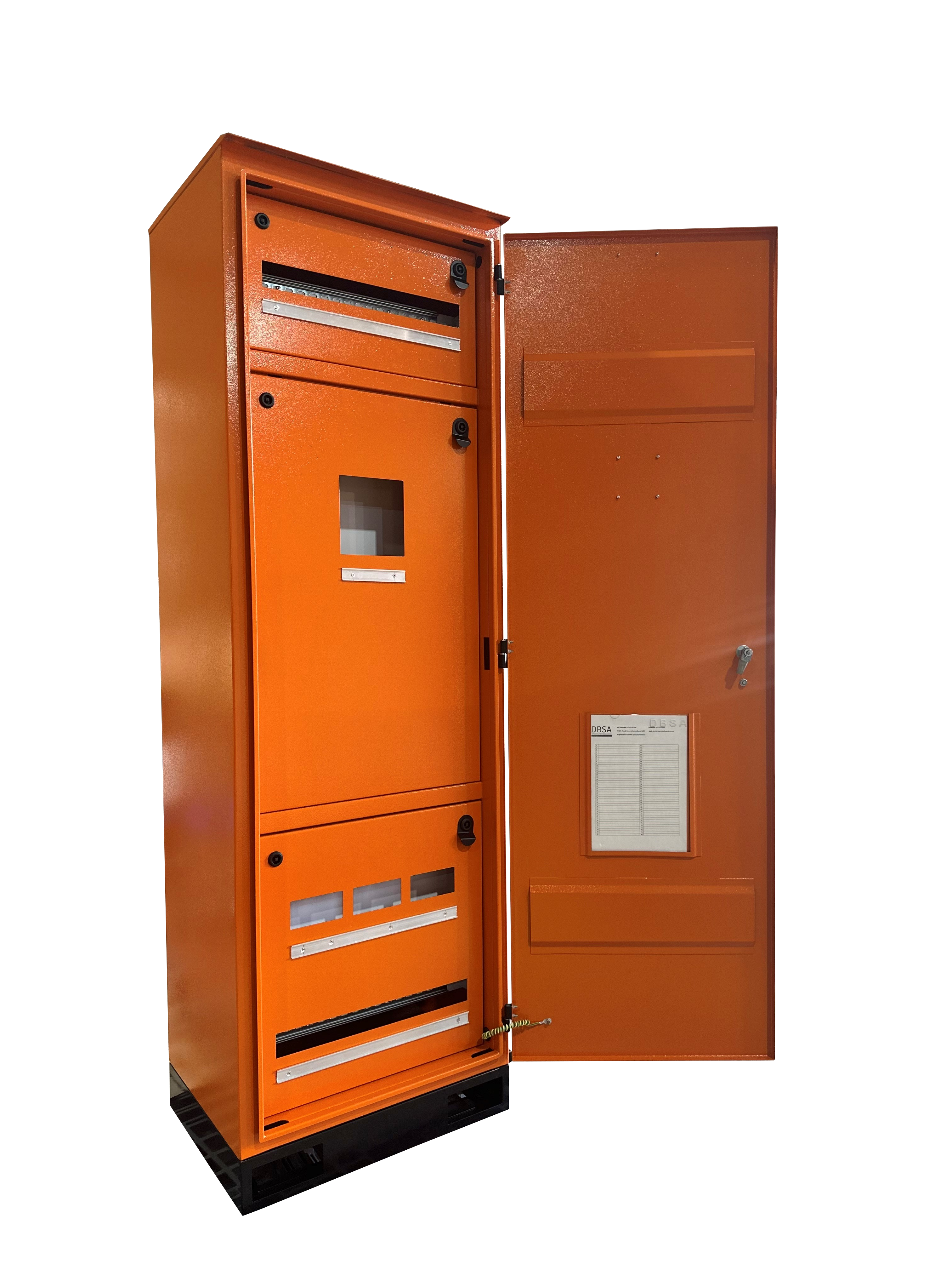 Single Door Floor Standing Distribution Board – IP65 Weatherproof (1800mm H x 600mm W x 500mm D)